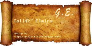 Galló Elmira névjegykártya